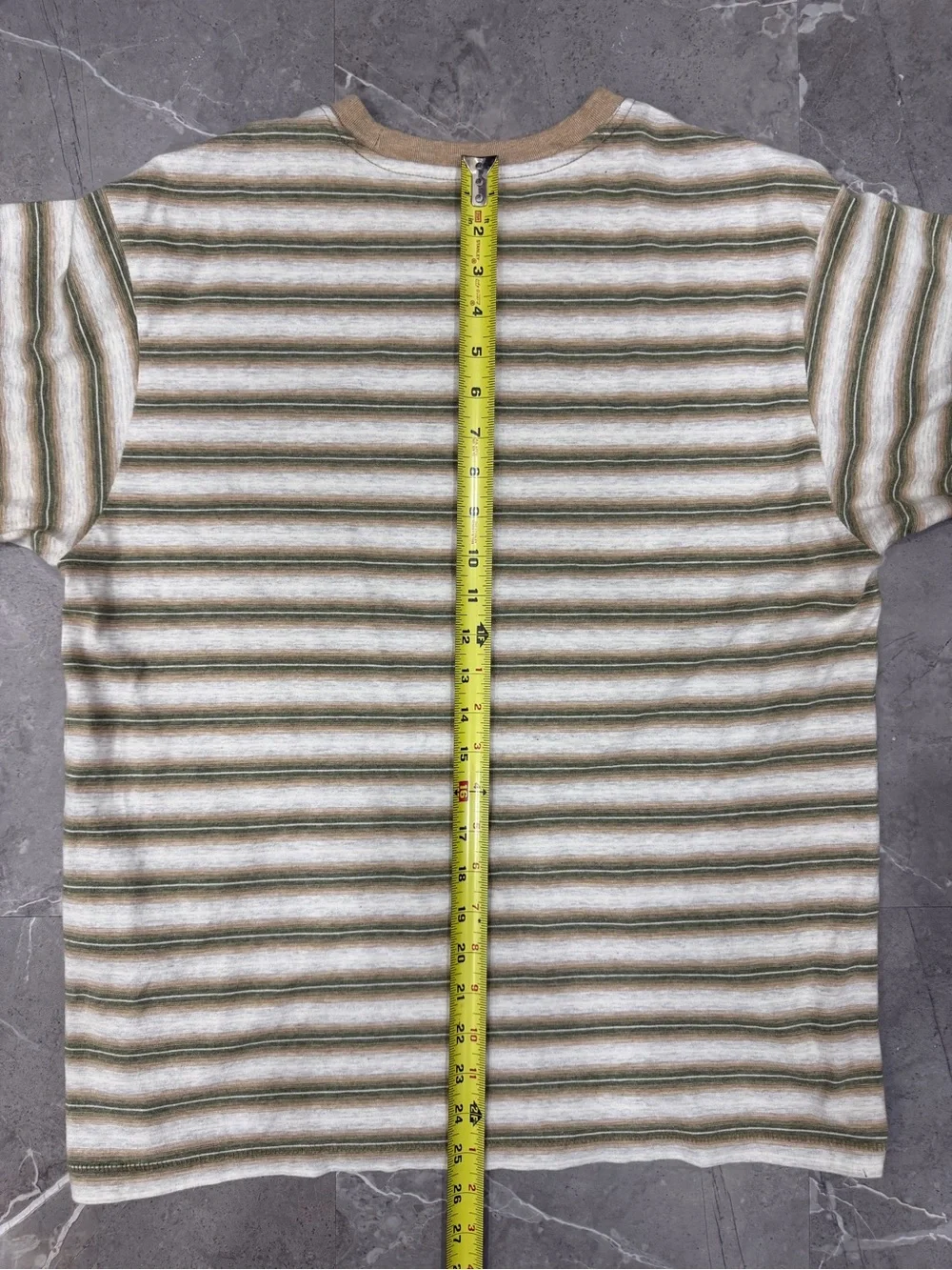 Levi's Men's Striped Pocket T-Shirt Size Small S White Gray Green Tan Tee